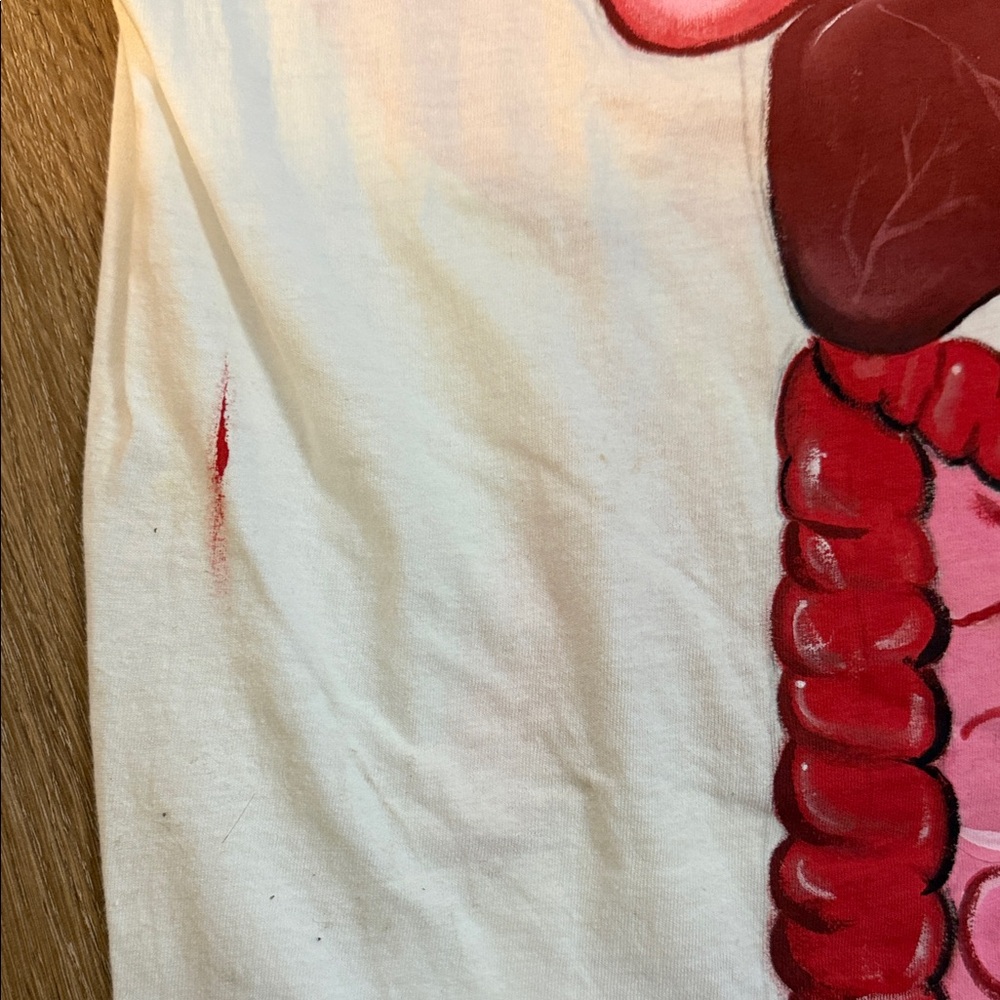 3/$20 OOAK One of a Kind Hand Painted Anatomical T Shirt Medical Field Nurse Dr - Picture 5 of 6